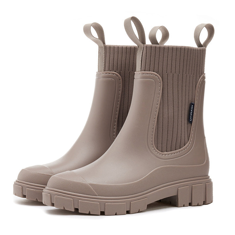Botas de lluvia impermeables para mujer suela elevada funcional - Elske