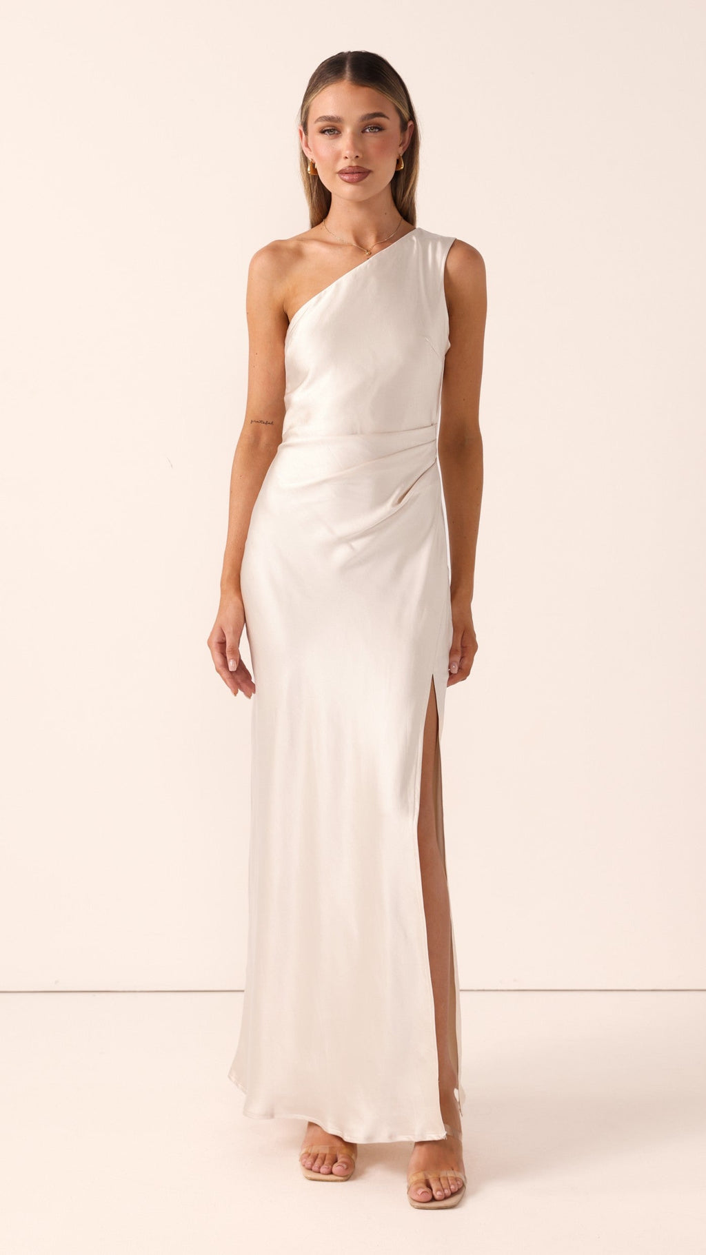Vestido largo de un solo hombro para mujer - Marim