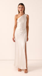 Vestido largo de un solo hombro para mujer - Marim