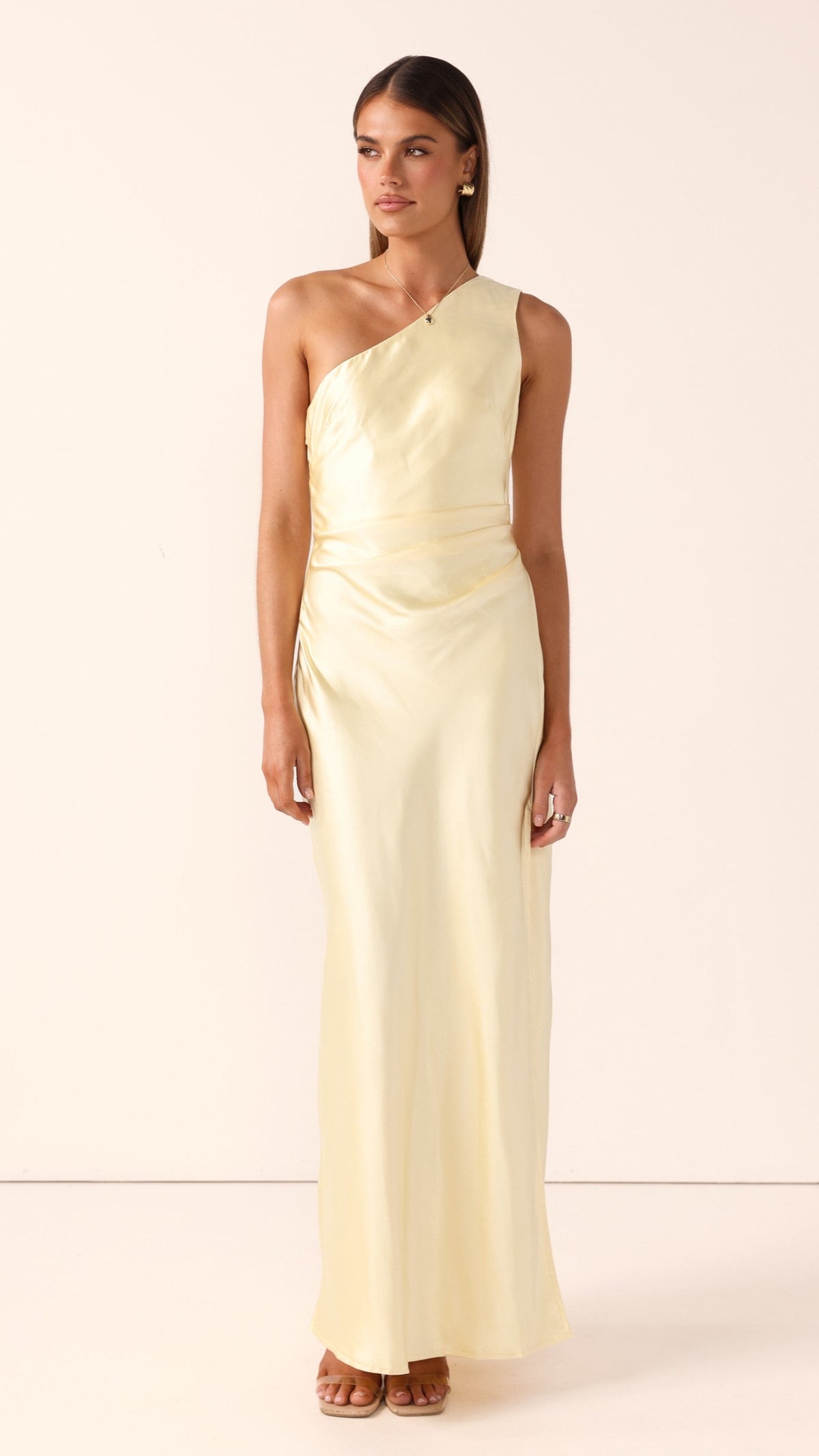 Vestido largo de un solo hombro para mujer - Rousa
