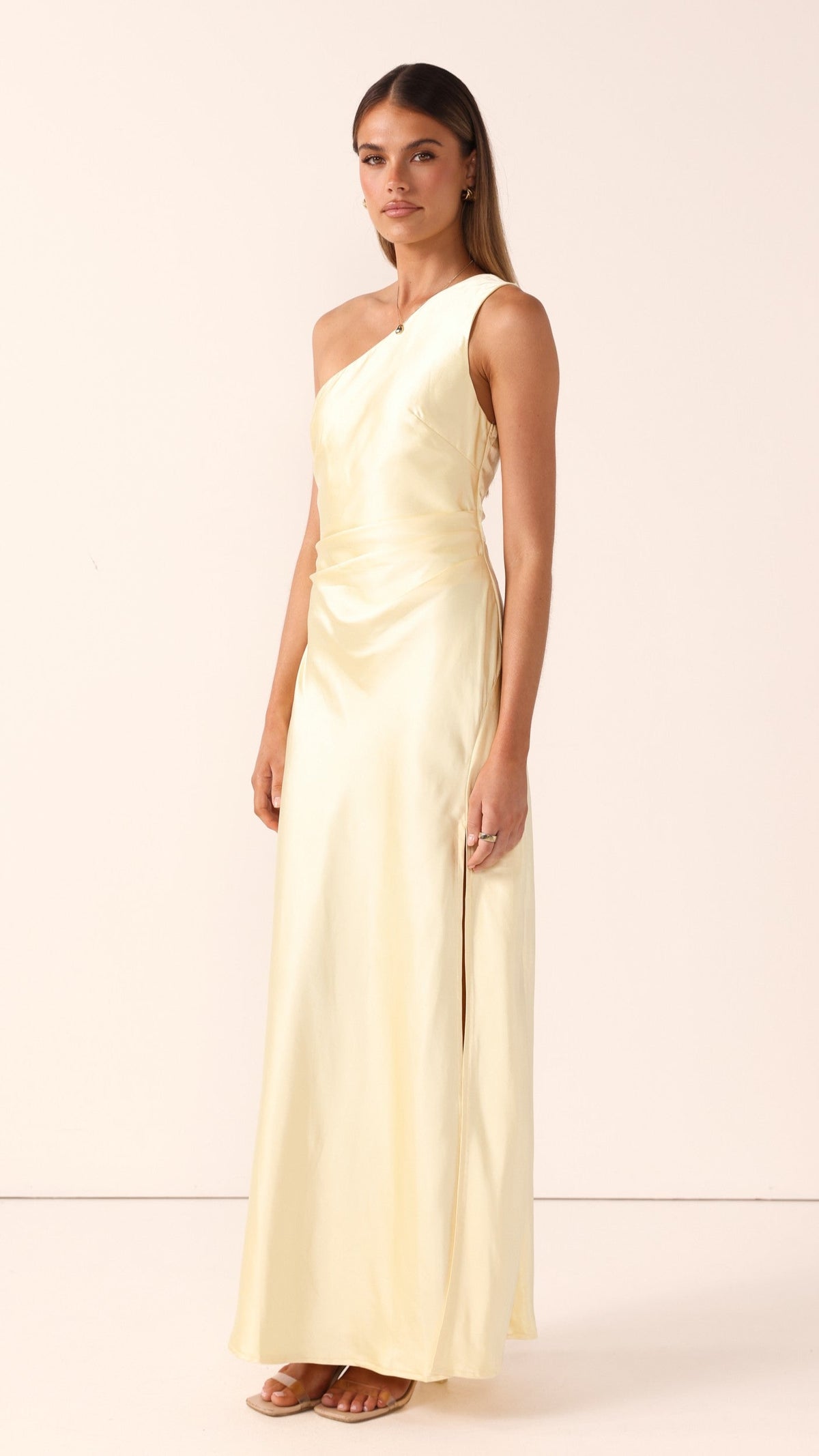 Vestido largo de un solo hombro para mujer - Rousa