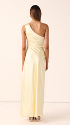 Vestido largo de un solo hombro para mujer - Rousa