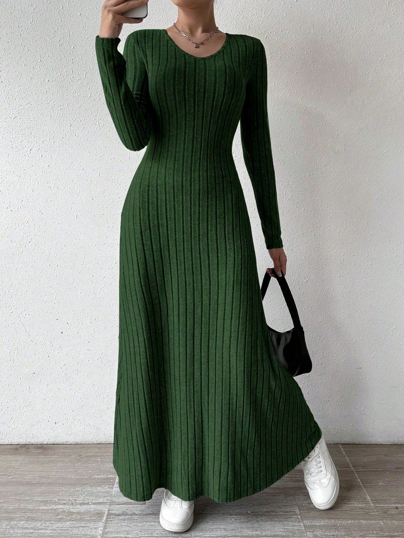 Vestido de punto entallado para mujer silueta acanalada - Brynja