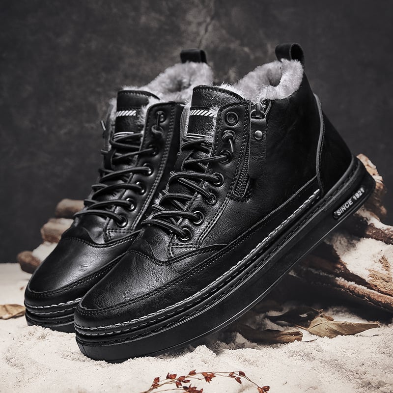 Botines de hombre con forro calido y diseño con cordones - Renard