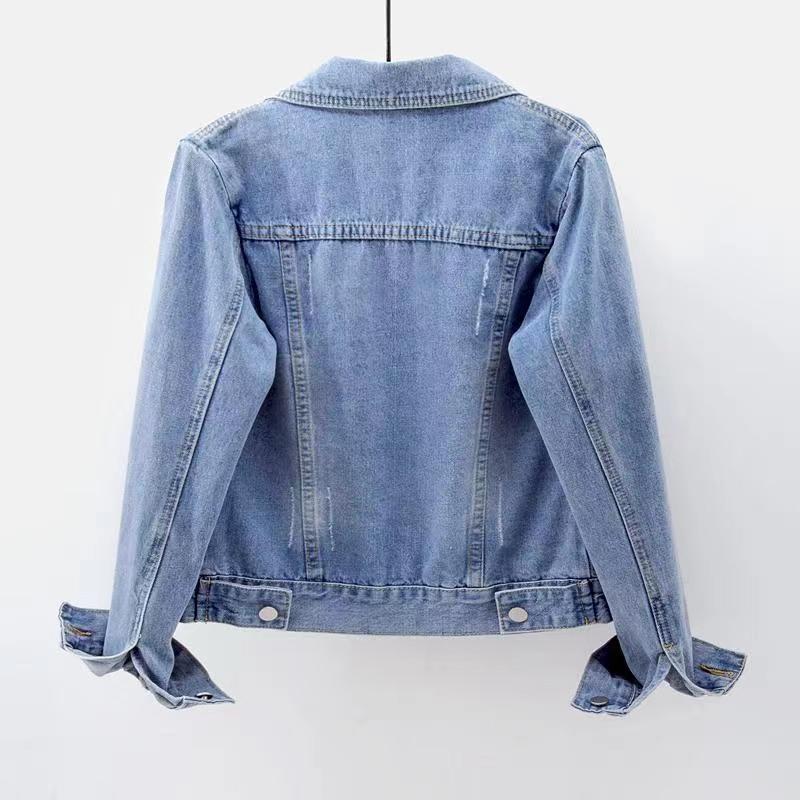 Chaqueta denim corta ajustada para mujer - Adelheid