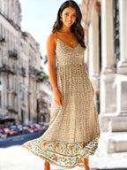Nyra - Vestido de verano bohemio con cuello en V