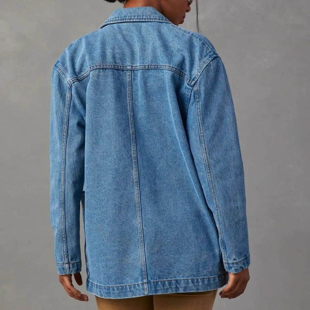 Chaqueta mujer denim lavado estilo blazer - Yalina