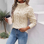 Jersey de punto cuello alto para mujer - Freja