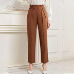 Pantalones para mujer rectos de largo tobillero - Mireth