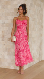 Vestido midi estampado floral para mujer - Kenny