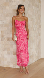 Vestido midi estampado floral para mujer - Kenny