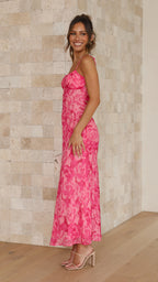 Vestido midi estampado floral para mujer - Kenny