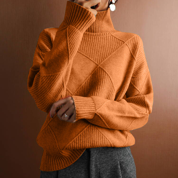 Jersey de punto cuello alto holgado para mujer - Yrsa