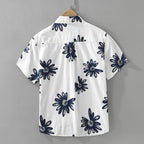 Camisa casual hombre algodón estampado floral manga corta - Rodrigo