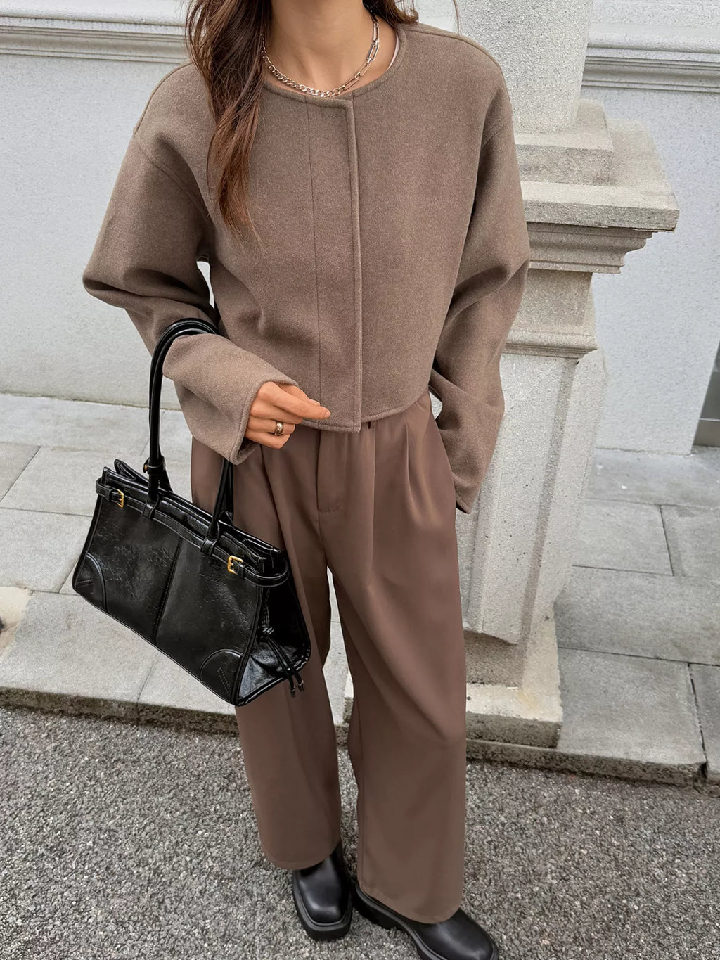 Chaqueta corta de lana para mujer - Sabrina