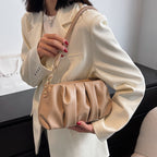 Bolso de hombro suave con pliegues – Evelina