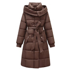 Abrigo acolchado para mujer estilo envolvente - Nalah
