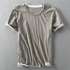 Camiseta de verano de hombre con cuello redondo - Casual