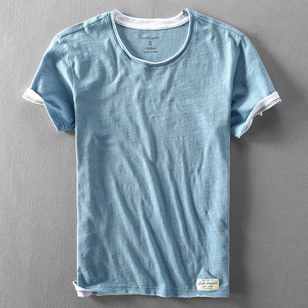 Camiseta de verano de hombre con cuello redondo - Casual