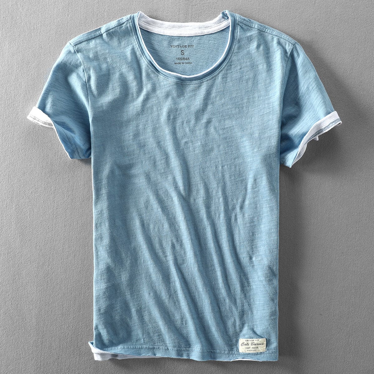 Camiseta de verano de hombre con cuello redondo - Casual