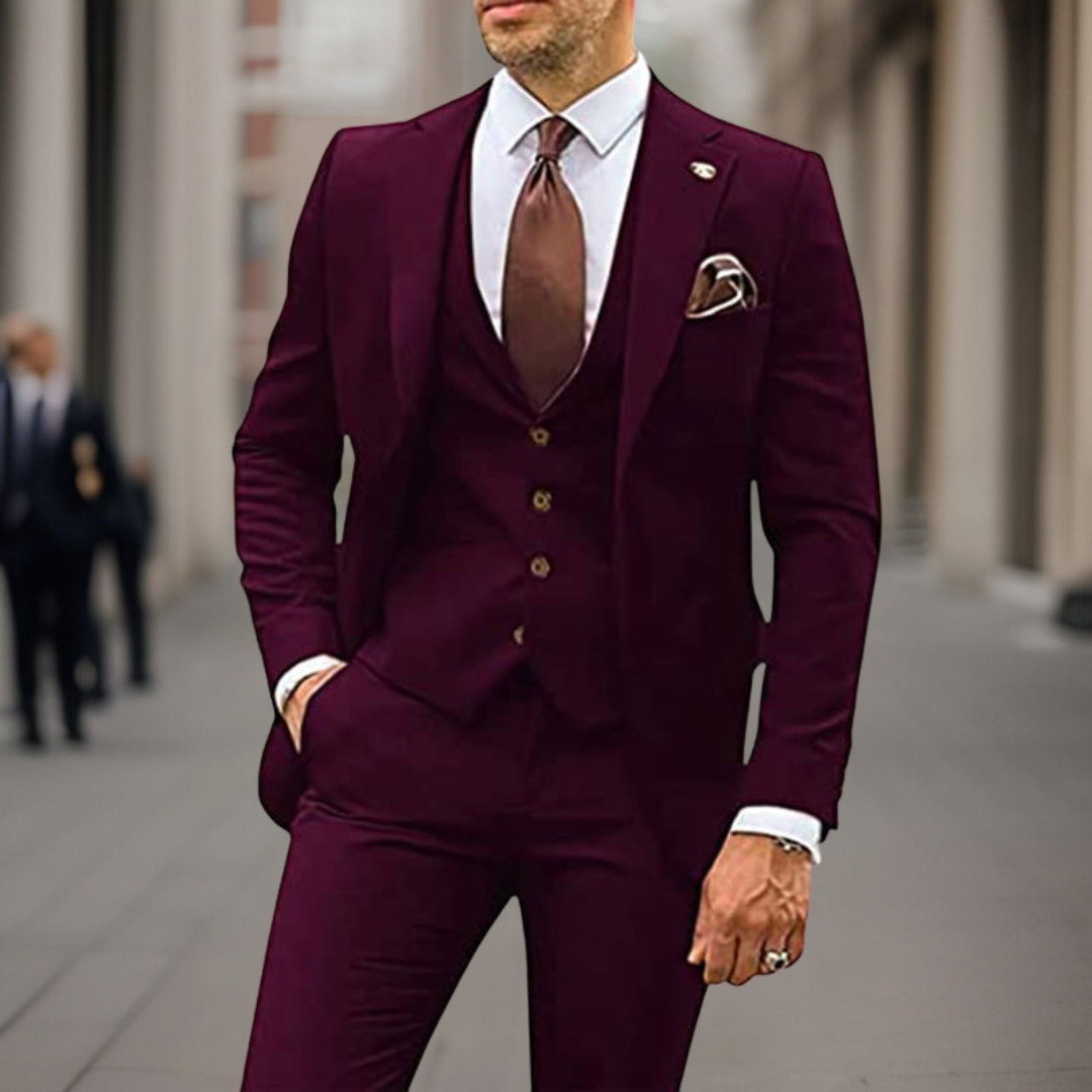 Traje de negocios de tres piezas para hombre - Pietro