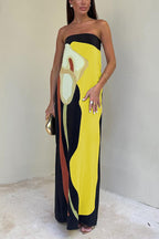 Semma - Maxi sin hombros con estampado floral
