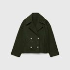 Chaqueta corta de lana con doble botonadura para mujer - Heidi