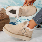 Botines para mujer estilo invernal con hebilla decorativa - Lianova