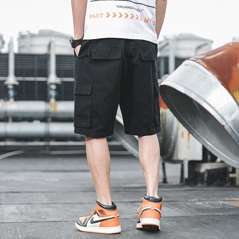 Pantalones cortos para hombre de algodón con diseño cargo urbano - Damián