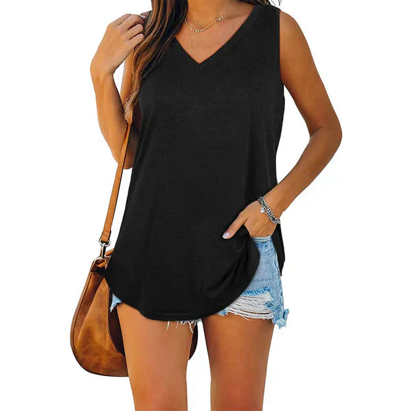Nana - Camiseta de tirantes de punto con cuello en V