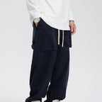 John - Pantalones casual de pana retro rectos para hombre