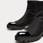 Botas plataforma de caña elástica para mujer con suela robusta - Zyrvek