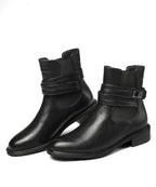 Botines de tacon grueso con hebilla - Elina