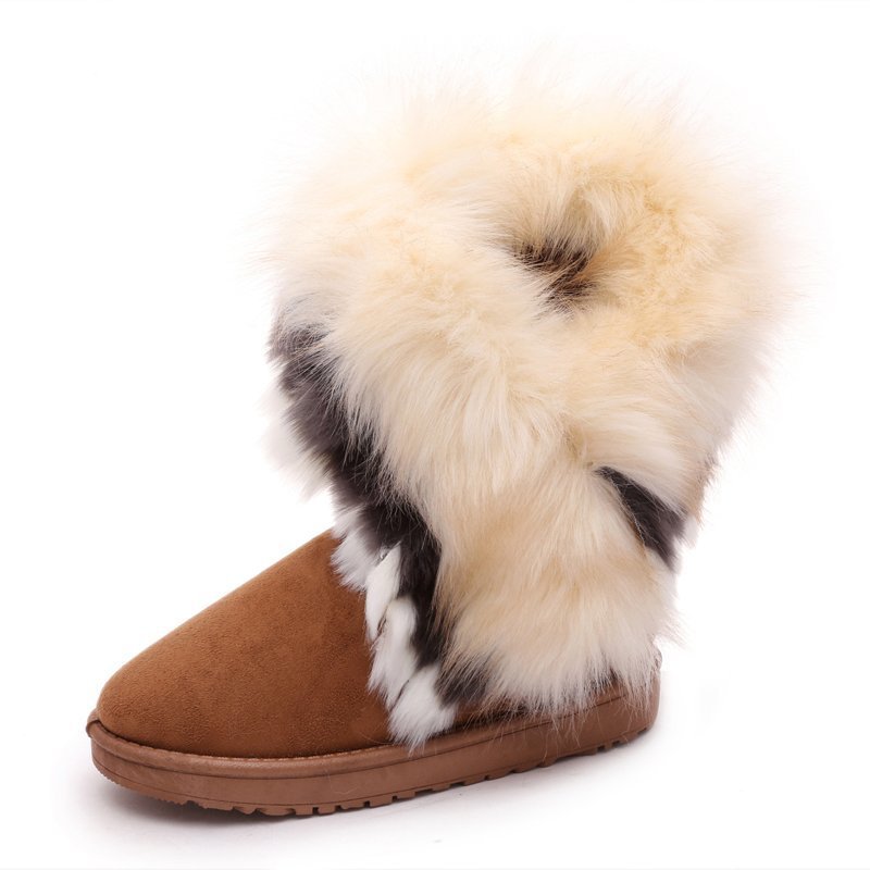 Botas fashion de nieve para mujer con acabado afelpado - Yina