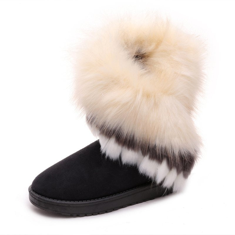 Botas fashion de nieve para mujer con acabado afelpado - Yina