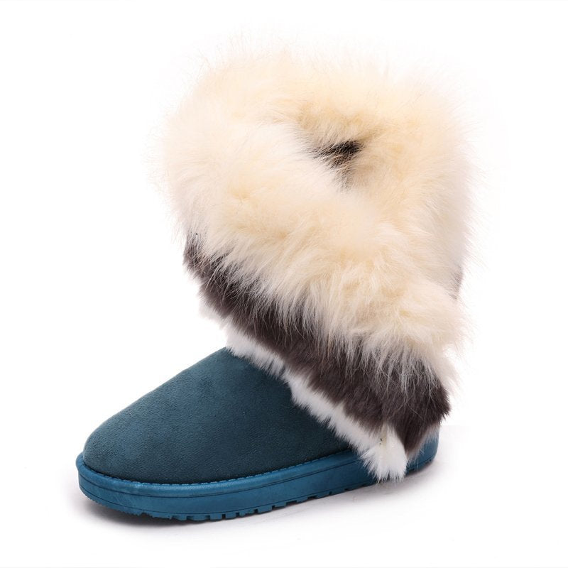 Botas fashion de nieve para mujer con acabado afelpado - Yina