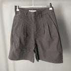 Pantalones cortos para mujer de lino estilo recto de talle alto - Clara