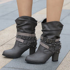 Goldie - Botas con strass y hebilla