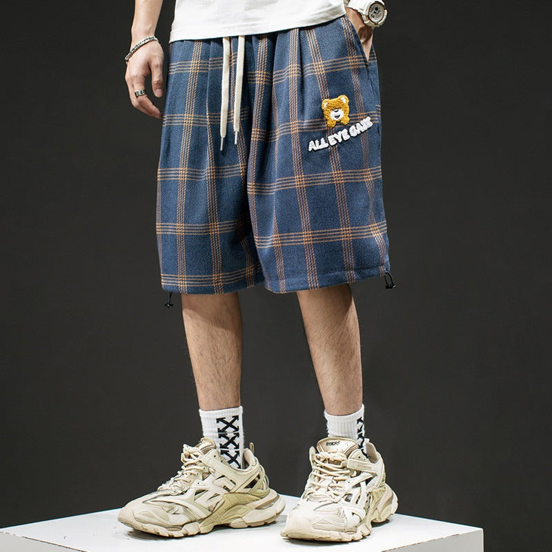 Bermuda hombre cuadros lana estilo oversize - Iván