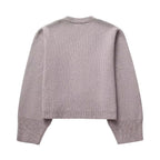 Loana - Cárdigan de punto con cuello en V y botones para mujer