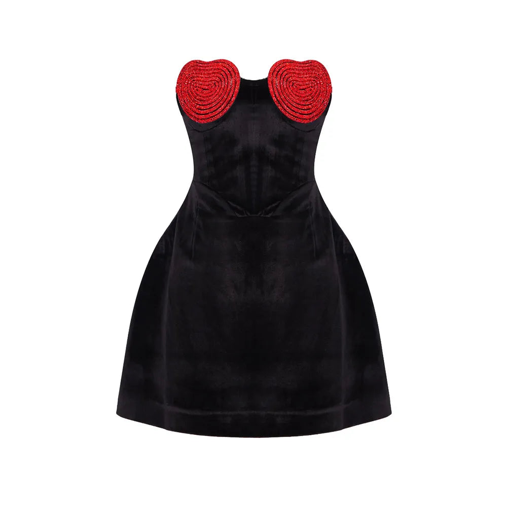 Ariella - Elegante minivestido sin tirantes