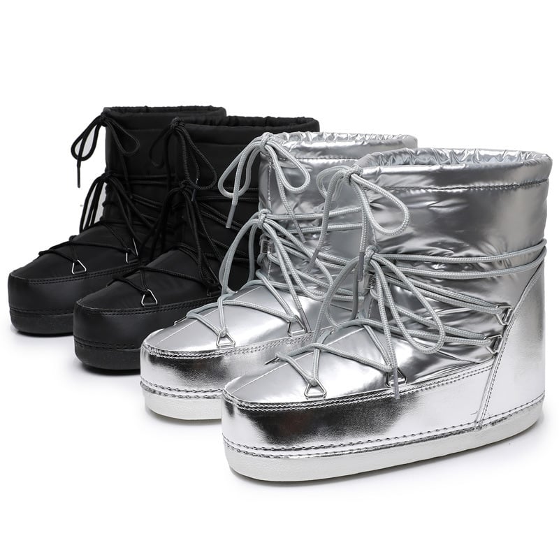 Botas de nieve para mujer impermeables acolchadas de caña media - Kolesa