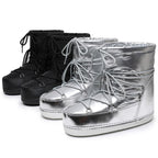 Botas de nieve para mujer impermeables acolchadas de caña media - Kolesa