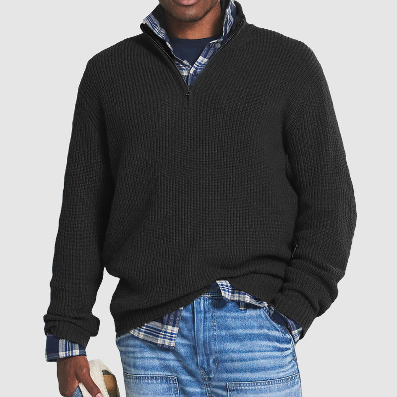 Jersey de cachemira para hombre con cremallera - Matteo