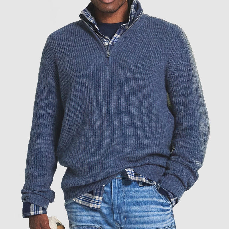 Jersey de cachemira para hombre con cremallera - Matteo