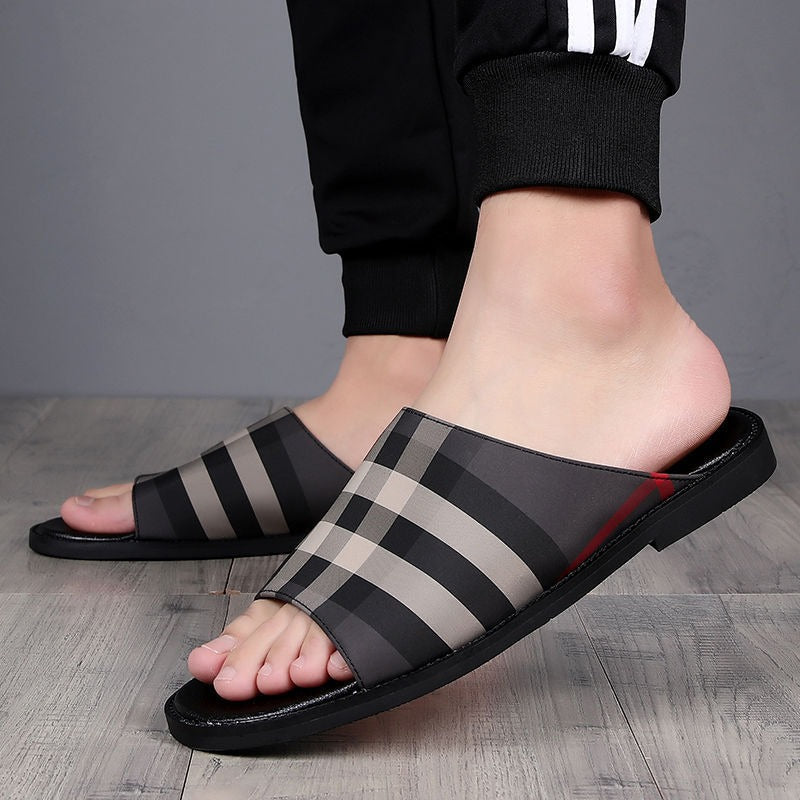 Sandalias para hombre diseño a cuadros de estilo casual antideslizante - Bruno