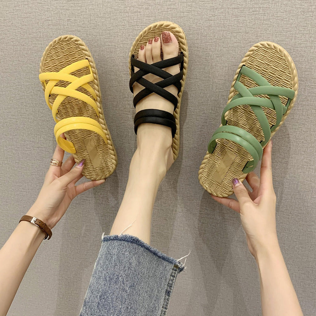 Sandalias planas mujer tiras cruzadas estilo romano - Soléa
