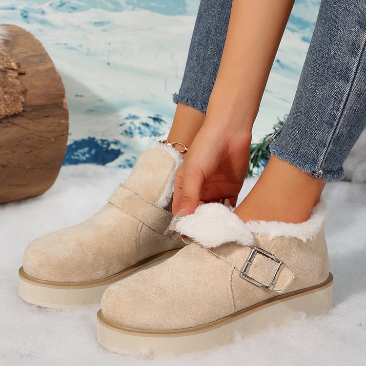 Botines para mujer estilo invernal con hebilla decorativa - Lianova