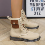 Botas para mujer de estilo urbano con cordones - Naelis