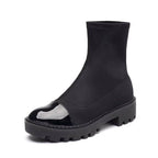 Botas plataforma de caña elástica para mujer con suela robusta - Zyrvek
